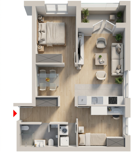 3D render stana S-11 (Lamela 3)